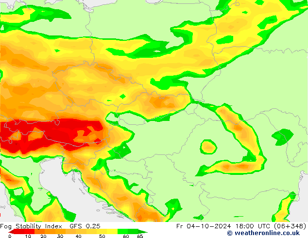 Fog Stability Index GFS 0.25 Fr 04.10.2024 18 UTC