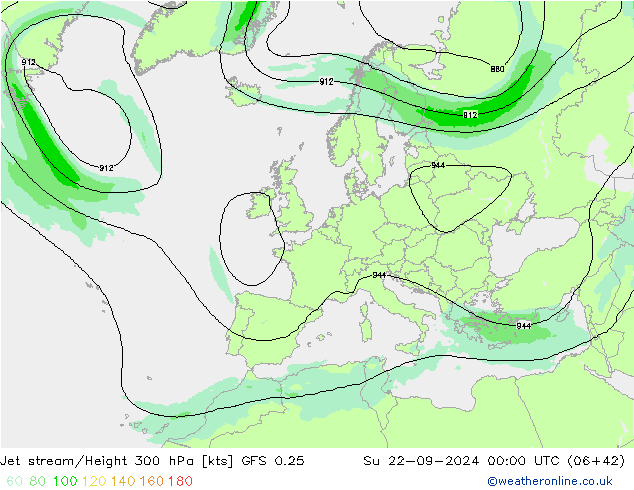 Polarjet GFS 0.25 So 22.09.2024 00 UTC