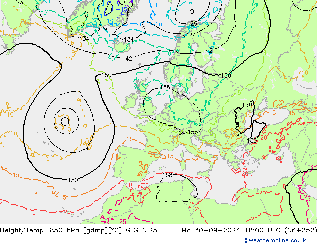 Z500/Rain (+SLP)/Z850 GFS 0.25 Seg 30.09.2024 18 UTC