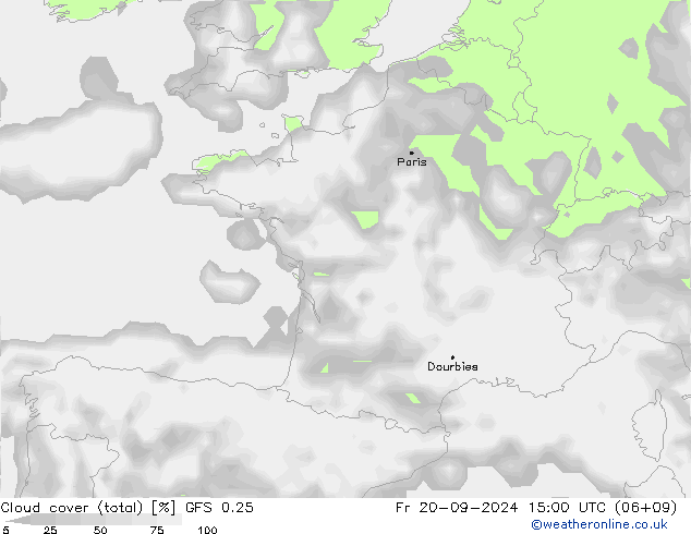 облака (сумма) GFS 0.25 пт 20.09.2024 15 UTC