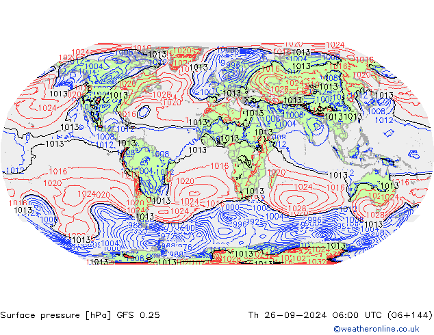 GFS 0.25: Čt 26.09.2024 06 UTC