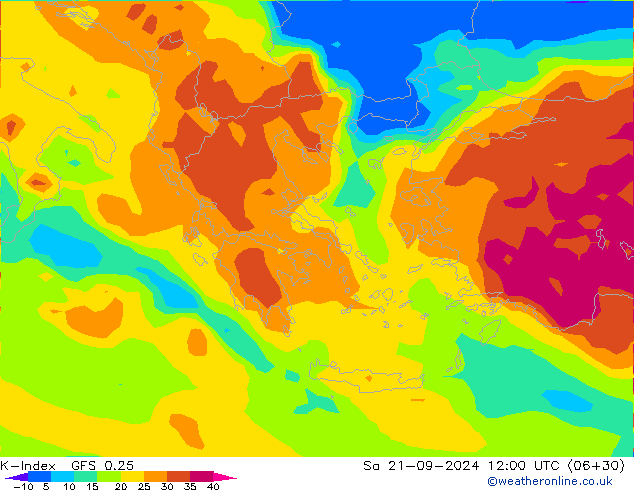 K-Index GFS 0.25 So 21.09.2024 12 UTC