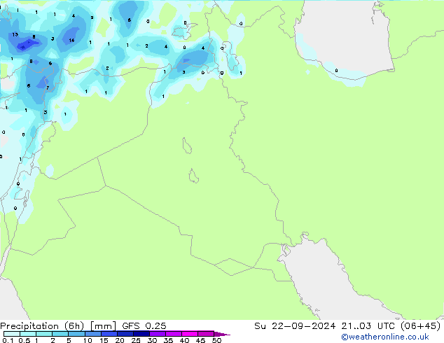 Z500/Rain (+SLP)/Z850 GFS 0.25  22.09.2024 03 UTC