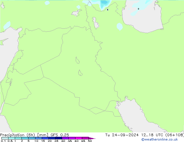 Z500/Rain (+SLP)/Z850 GFS 0.25 Út 24.09.2024 18 UTC