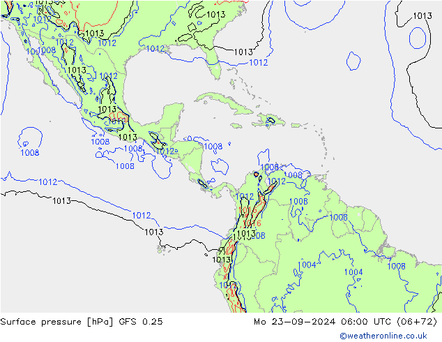 GFS 0.25: lun 23.09.2024 06 UTC