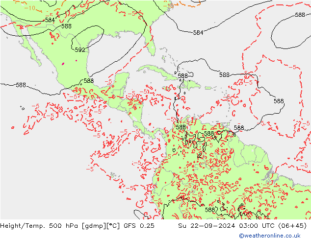 Z500/Rain (+SLP)/Z850 GFS 0.25 Su 22.09.2024 03 UTC