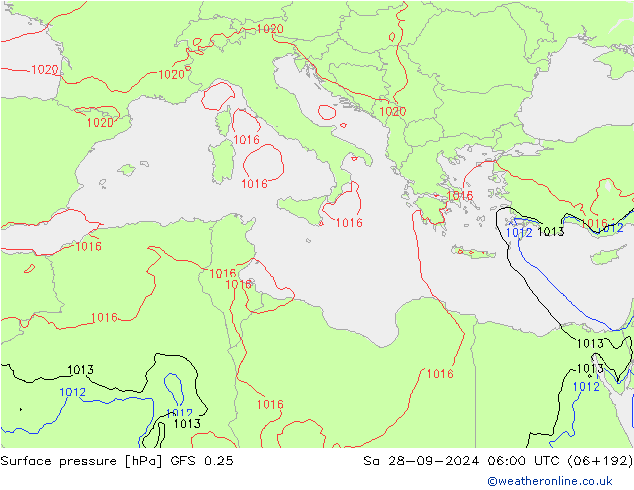 GFS 0.25: so. 28.09.2024 06 UTC