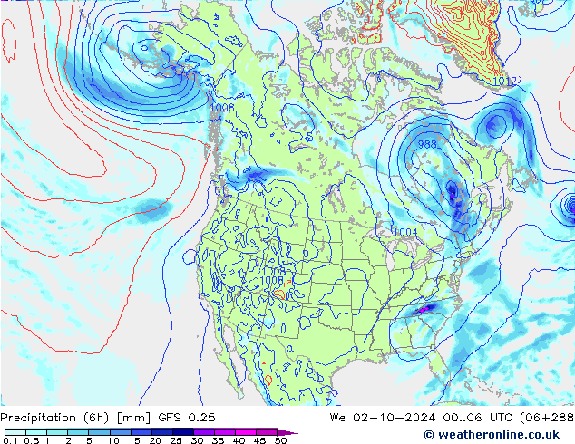 Z500/Rain (+SLP)/Z850 GFS 0.25 mer 02.10.2024 06 UTC