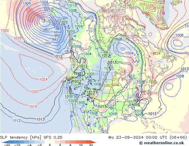 Druktendens (+/-) GFS 0.25 ma 23.09.2024 00 UTC