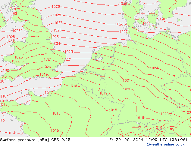 GFS 0.25: Cu 20.09.2024 12 UTC