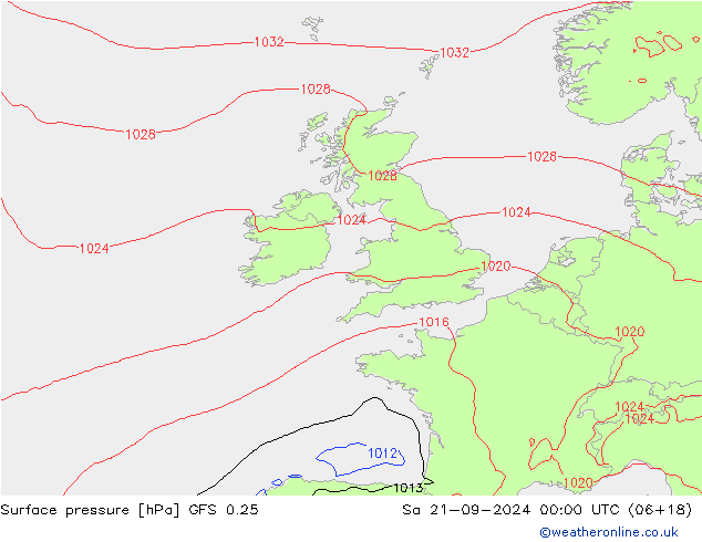 GFS 0.25: sáb 21.09.2024 00 UTC