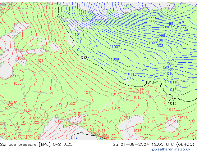 GFS 0.25: Cts 21.09.2024 12 UTC