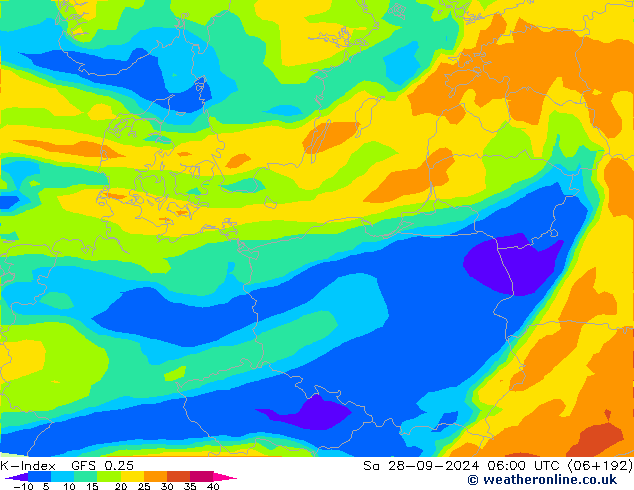 K-Index GFS 0.25 Sa 28.09.2024 06 UTC