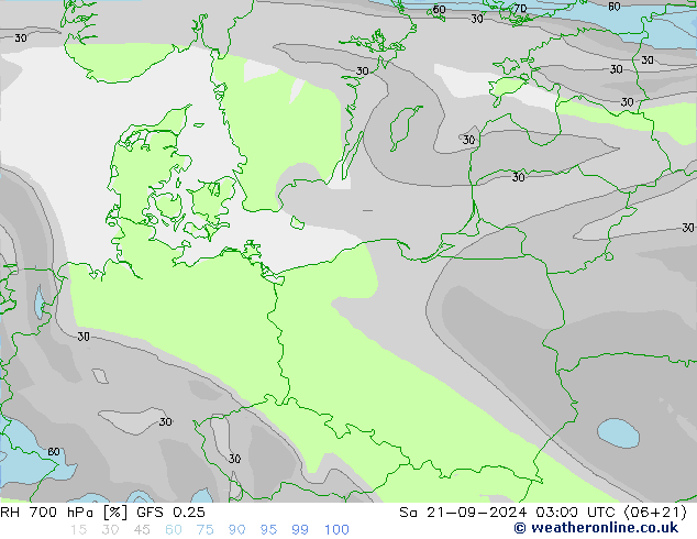 RV 700 hPa GFS 0.25 za 21.09.2024 03 UTC