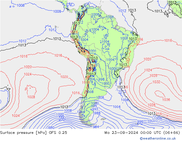 GFS 0.25: lun 23.09.2024 00 UTC