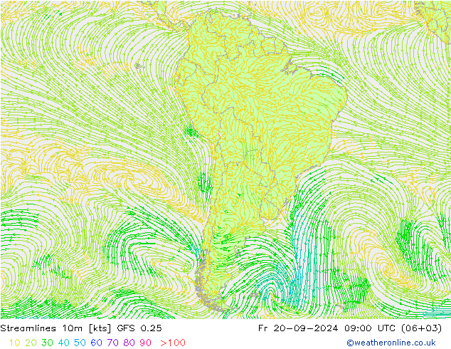 Rüzgar 10m GFS 0.25 Cu 20.09.2024 09 UTC