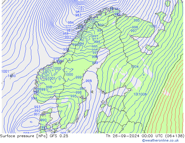 GFS 0.25: Th 26.09.2024 00 UTC