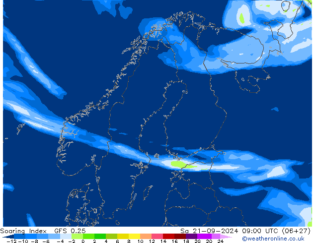 Soaring Index GFS 0.25 Sa 21.09.2024 09 UTC