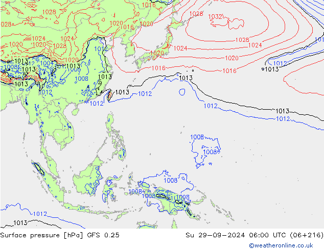 GFS 0.25: Su 29.09.2024 06 UTC