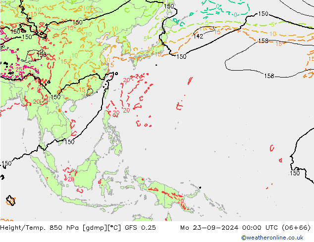 Z500/Regen(+SLP)/Z850 GFS 0.25 ma 23.09.2024 00 UTC