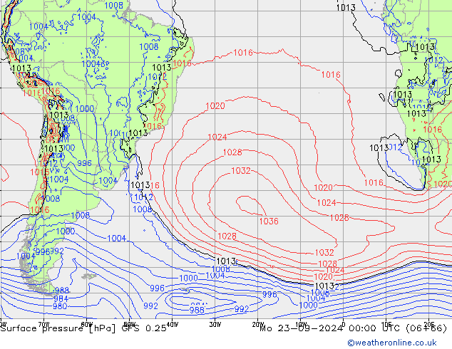 GFS 0.25:  23.09.2024 00 UTC