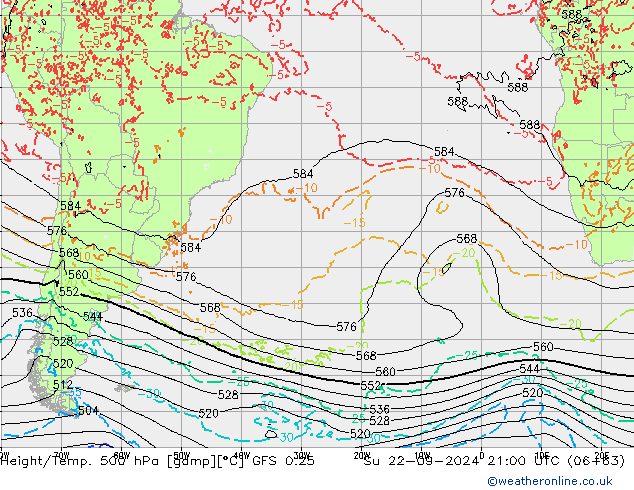 Z500/Rain (+SLP)/Z850 GFS 0.25 So 22.09.2024 21 UTC