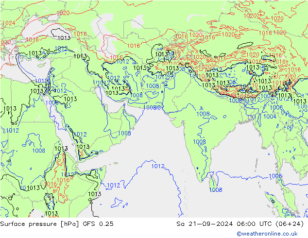 GFS 0.25: сб 21.09.2024 06 UTC