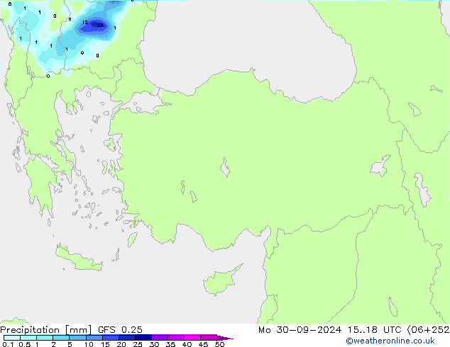 Precipitation GFS 0.25 Mo 30.09.2024 18 UTC