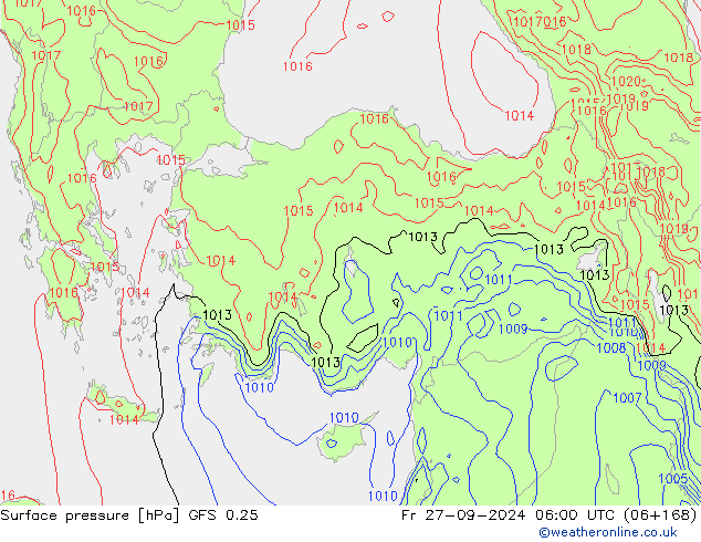 GFS 0.25: Sex 27.09.2024 06 UTC