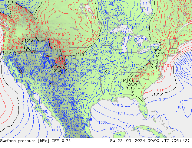 GFS 0.25: dom 22.09.2024 00 UTC