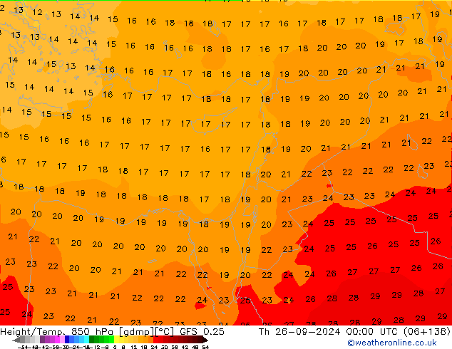 Z500/Rain (+SLP)/Z850 GFS 0.25 Th 26.09.2024 00 UTC