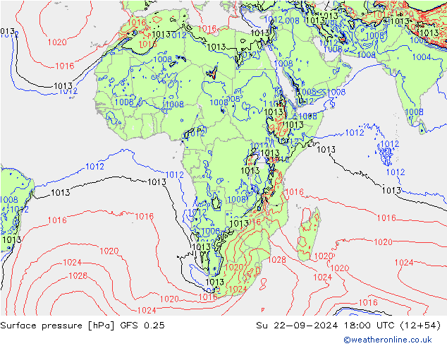 GFS 0.25: zo 22.09.2024 18 UTC