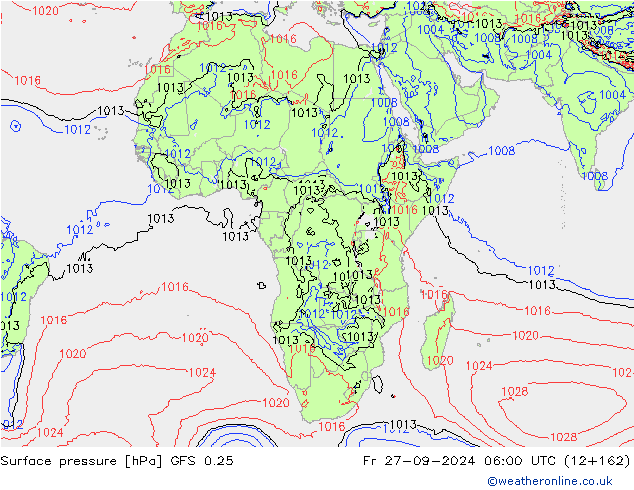 GFS 0.25: Fr 27.09.2024 06 UTC