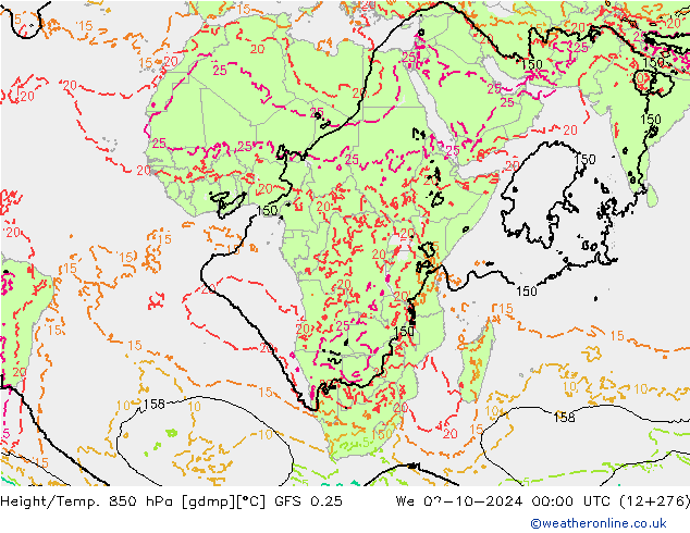 Z500/Rain (+SLP)/Z850 GFS 0.25 We 02.10.2024 00 UTC