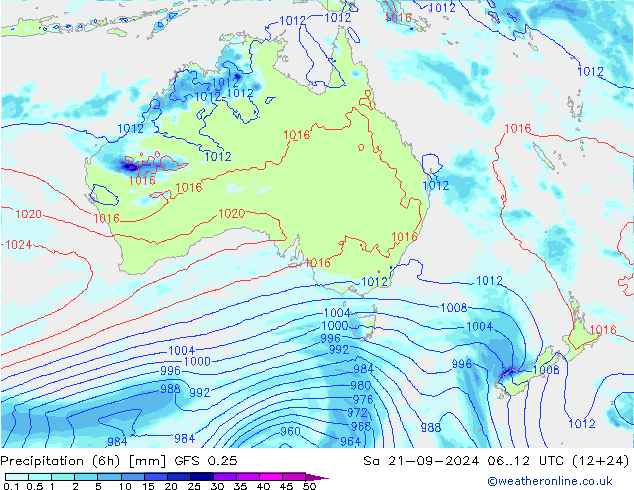 Z500/Rain (+SLP)/Z850 GFS 0.25  21.09.2024 12 UTC