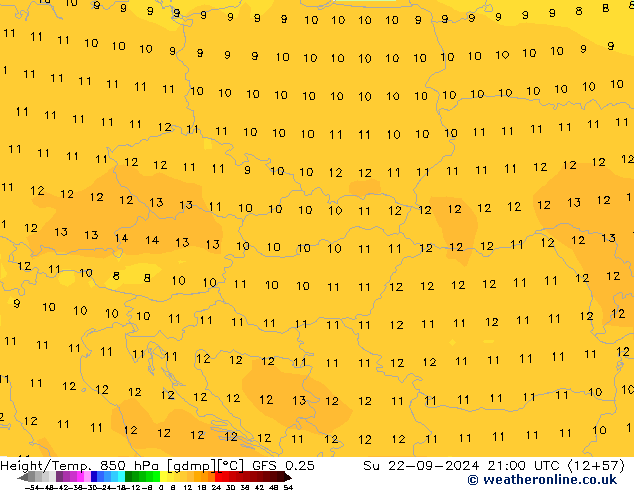 Z500/Rain (+SLP)/Z850 GFS 0.25 Ne 22.09.2024 21 UTC