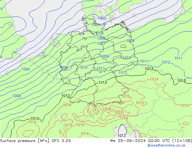 GFS 0.25: śro. 25.09.2024 00 UTC