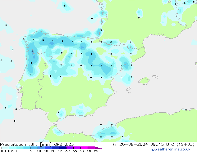 Z500/Rain (+SLP)/Z850 GFS 0.25 пт 20.09.2024 15 UTC