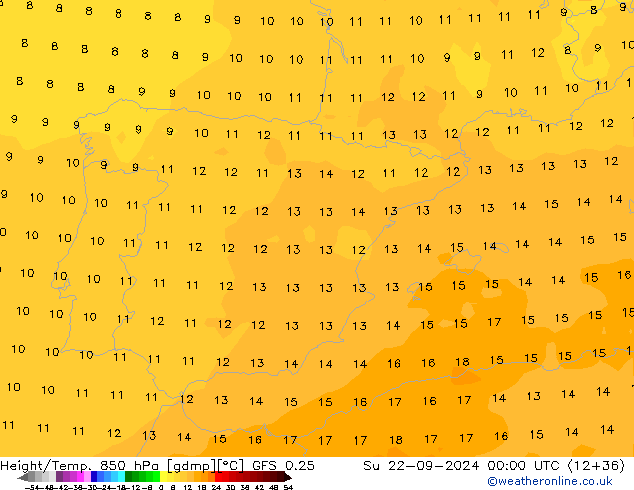 Z500/Rain (+SLP)/Z850 GFS 0.25 Вс 22.09.2024 00 UTC