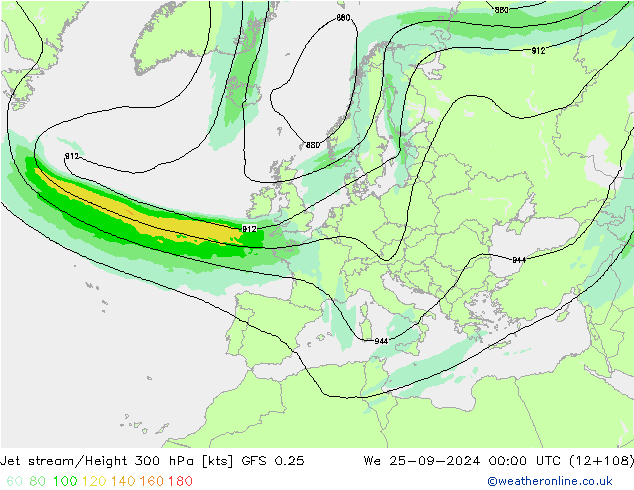 Polarjet GFS 0.25 Mi 25.09.2024 00 UTC