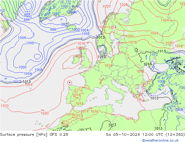 GFS 0.25: Sa 05.10.2024 12 UTC