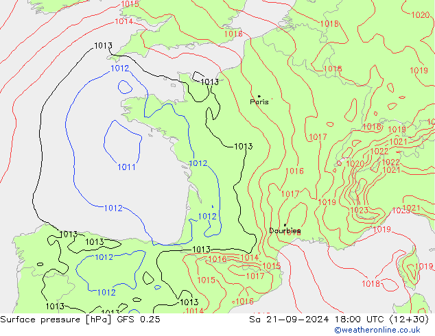 GFS 0.25: Sa 21.09.2024 18 UTC