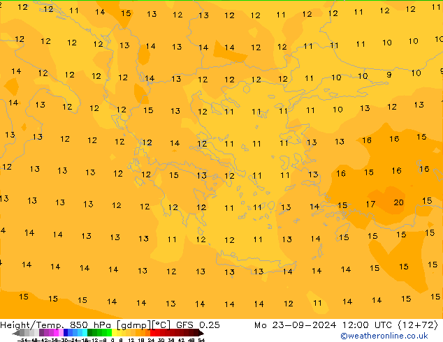 Z500/Rain (+SLP)/Z850 GFS 0.25 Mo 23.09.2024 12 UTC