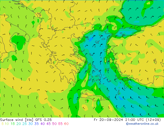  10 m GFS 0.25  20.09.2024 21 UTC