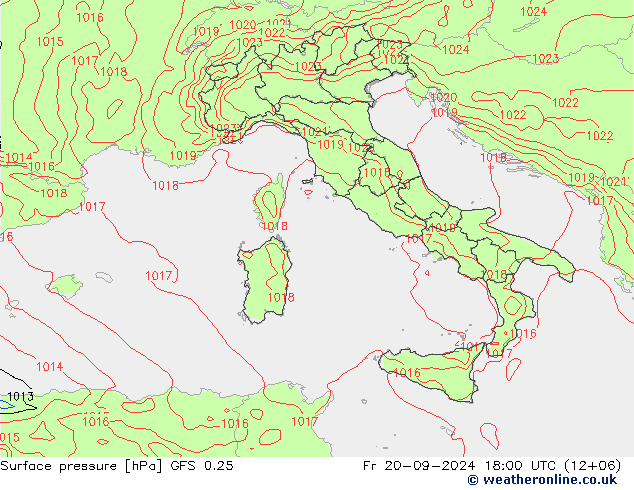 GFS 0.25: Fr 20.09.2024 18 UTC