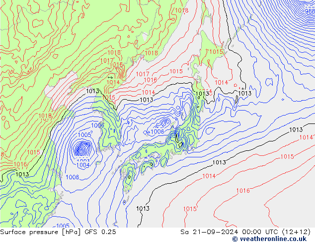 GFS 0.25: So 21.09.2024 00 UTC