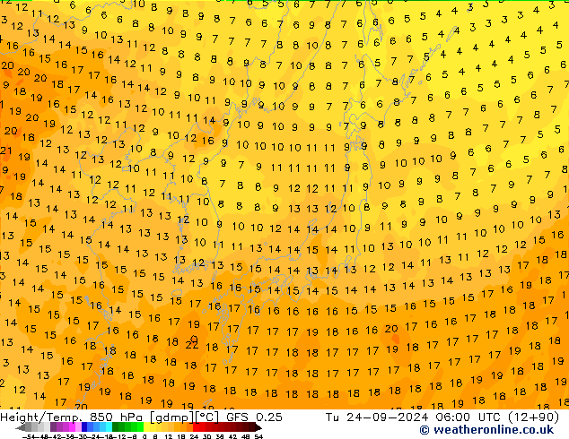 Z500/Rain (+SLP)/Z850 GFS 0.25 mar 24.09.2024 06 UTC