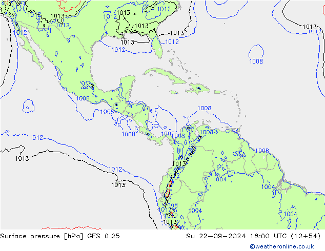 GFS 0.25: dom 22.09.2024 18 UTC