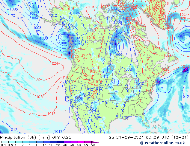 Z500/Regen(+SLP)/Z850 GFS 0.25 za 21.09.2024 09 UTC