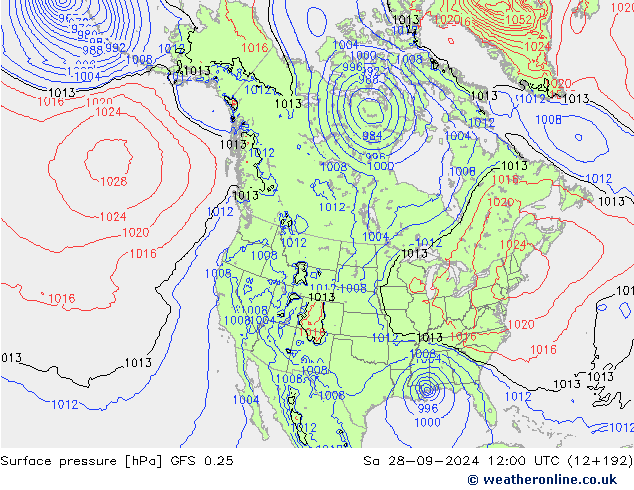 GFS 0.25: so. 28.09.2024 12 UTC